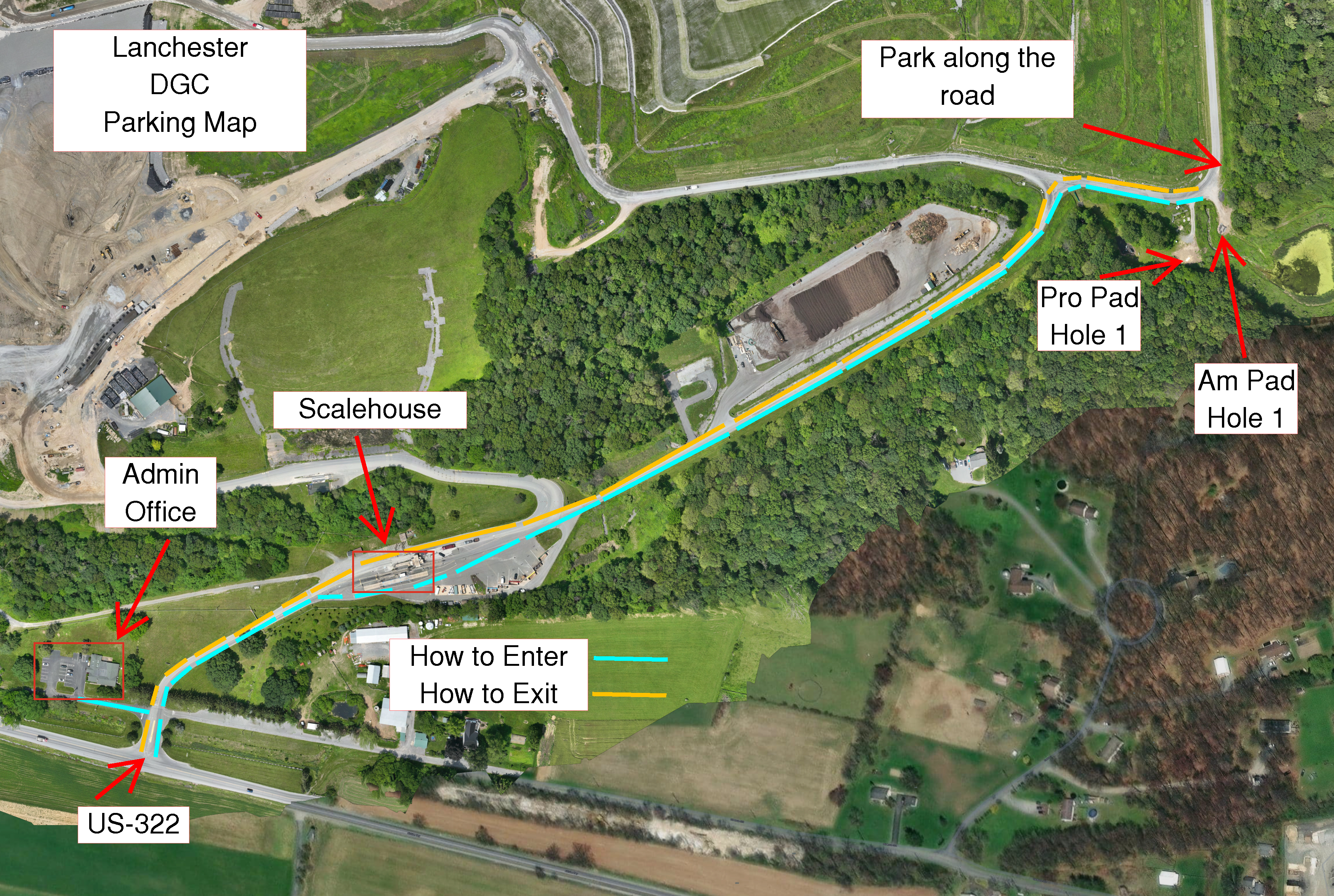 Lanchester DGC Parking Map